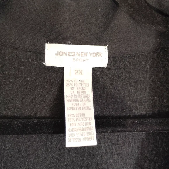 2X Jones New York Cozy Soft Jacket Long Coat Charcoal Gray Pockets Button Down - Picture 12 of 14